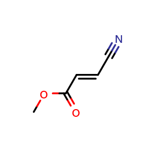 Chemical structure of (E)-Methyl 3-cyanoacrylate , CAS 925-56-4, AChemBlock AD268400