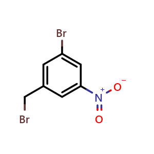 Chemical structure of 3-Bromo-5-nitrobenzyl bromide , CAS 139194-80-2, AChemBlock AD268431