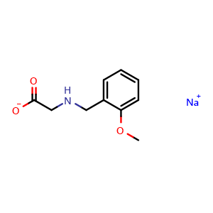 Chemical structure of Sodium [(2-methoxybenzyl)amino]acetate , CAS 1609399-84-9, AChemBlock AD268439