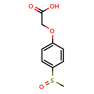 Chemical structure of 4-(Methylsulfinyl)phenoxyacetic acid , CAS 19102-20-6, AChemBlock AD268448
