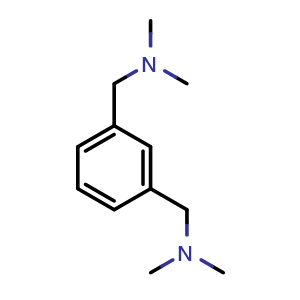 Chemical structure of 1,3-Bis(dimethylaminomethyl)benzene , CAS 19851-44-6, AChemBlock AD268452