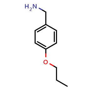 Chemical structure of (4-Propoxyphenyl)methanamine , CAS 21244-33-7, AChemBlock AD268457