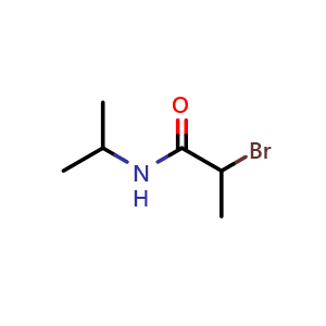 Chemical structure of 2-Bromo-N-isopropylpropanamide , CAS 54537-46-1, AChemBlock AD268484