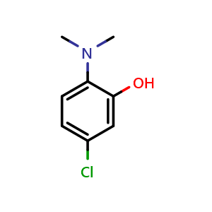 Chemical structure of 5-Chloro-2-(dimethylamino)phenol , CAS 57649-14-6, AChemBlock AD268487