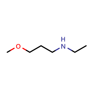 Chemical structure of N-Ethyl-3-methoxypropan-1-amine , CAS 58203-02-4, AChemBlock AD268488