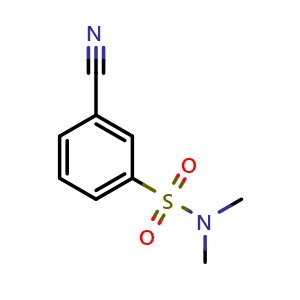 Chemical structure of 3-Cyano-N,N-dimethylbenzenesulfonamide , CAS 597561-38-1, AChemBlock AD268490