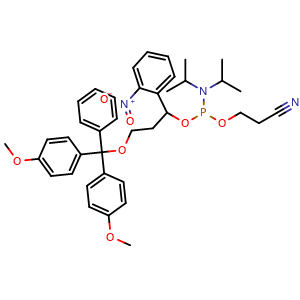 Diisopropyl-phosphoramidous acid 3-[bis-(4-methoxy-phenyl)-phenyl-methoxy]-1-(2-nitro-phenyl)-propyl ester 2-cyano-ethyl ester