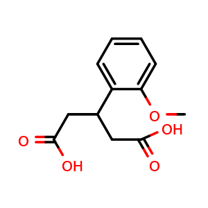 Chemical structure of 3-(2-Methoxyphenyl)pentanedioic acid , CAS 105338-50-9, AChemBlock AD268523