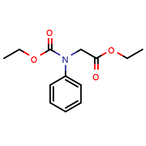 Chemical structure of Ethyl N-(ethoxycarbonyl)-N-phenylglycinate , CAS 117292-63-4, AChemBlock AD268525
