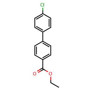 Chemical structure of Ethyl 4'-chloro-[1,1'-biphenyl]-4-carboxylate , CAS 178904-30-8, AChemBlock AD268541