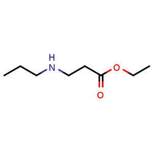 Chemical structure of Ethyl 3-(propylamino)propanoate , CAS 3186-43-4, AChemBlock AD268555