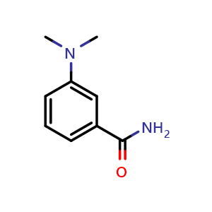 Chemical structure of 3-(Dimethylamino)benzamide , CAS 33225-17-1, AChemBlock AD268556