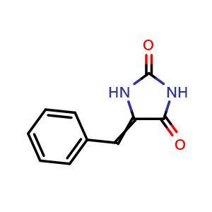 Chemical structure of 5-Benzylideneimidazolidine-2,4-dione , CAS 3775-01-7, AChemBlock AD268559