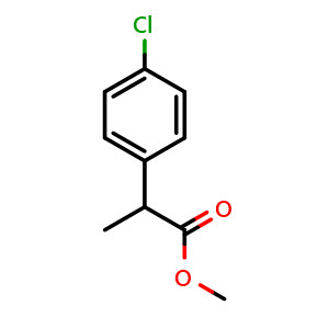 Chemical structure of Methyl 2-(4-chlorophenyl)propanoate , CAS 50415-70-8, AChemBlock AD268564