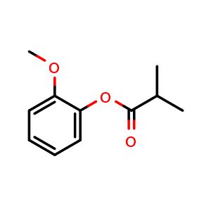 Chemical structure of 2-Methoxyphenyl isobutyrate , CAS 723759-62-4, AChemBlock AD268577