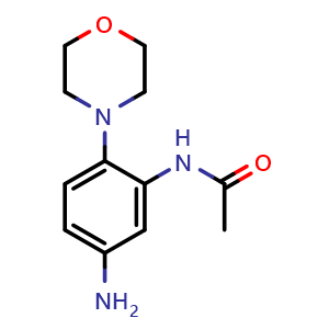 Chemical structure of 3-Acetylamino-(4-morpholin-4-yl)phenylamine , CAS 78335-27-0, AChemBlock AD268580