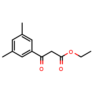 Chemical structure of 3-(3,5-Dimethylphenyl)-3-oxopropionic acid ethyl ester , CAS 871129-46-3, AChemBlock AD268587