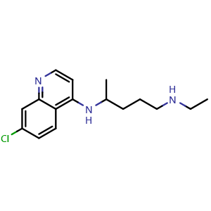 Chemical structure of Desethyl chloroquine , CAS 1476-52-4, AChemBlock AD268605