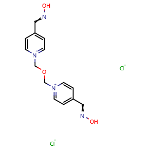 Chemical structure of Obidoxime dichloride , CAS 114-90-9, AChemBlock AD268618