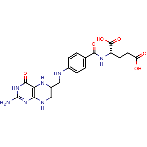 Chemical structure of Tetrahydrofolic acid , CAS 135-16-0, AChemBlock AD268624