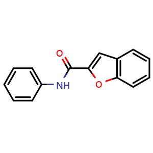 Chemical structure of N-Phenyl-2-benzofurancarboxamide , CAS 50635-12-6, AChemBlock AD268712