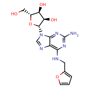 Chemical structure of N-6-Furfurylguanosine , CAS 26783-39-1, AChemBlock AD268730