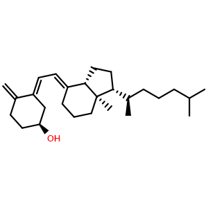 Chemical structure of 5,6-trans-Vitamin D3 , CAS 22350-41-0, AChemBlock AD268753