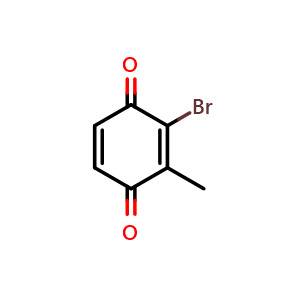 Chemical structure of 2-Bromo-3-methylcyclohexa-2,5-diene-1,4-dione , CAS 54879-21-9, AChemBlock AD268776