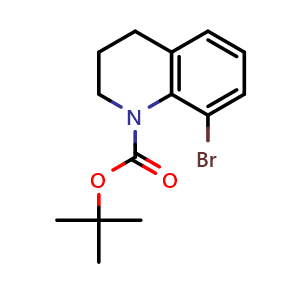 Chemical structure of tert-Butyl 8-bromo-3,4-dihydroquinoline-1(2h)-carboxylate , CAS 1706463-64-0, AChemBlock AD268809