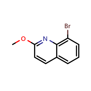 Chemical structure of 8-bromo-2-methoxyquinoline , CAS 146564-18-3, AChemBlock AD268816