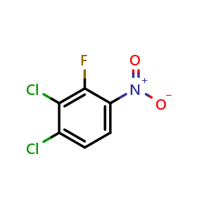 Chemical structure of 1,2-Dichloro-3-fluoro-4-nitrobenzene , CAS 100465-04-1, AChemBlock AD268897