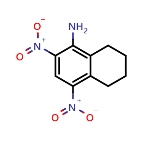 Chemical structure of 2,4-Dinitro-5,6,7,8-tetrahydronaphthalen-1-amine , CAS 177494-02-9, AChemBlock AD268915