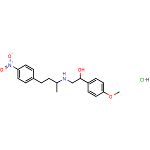 1-(4-methoxyphenyl)-2-((4-(4-nitrophenyl)butan-2-yl)amino)ethan-1-ol hydrochloride