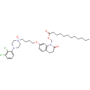 4-(2,3-Dichlorophenyl)-1-(4-((1-((dodecanoyloxy)methyl)-2-oxo-1,2,3,4-tetrahydroquinolin-7-yl)oxy)butyl)piperazine 1-oxide