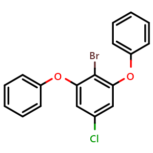Chemical structure of ((2-Bromo-5-chloro-1,3-phenylene)bis(oxy))dibenzene , CAS 2262574-99-0, AChemBlock AD268955
