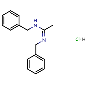 Chemical structure of (Z)-N,N'-Dibenzylacetimidamide hydrochloride , AChemBlock AD269015