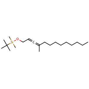 Chemical structure of tert-Butyldimethyl((4-methyltrideca-2,3-dien-1-yl)oxy)silane , AChemBlock AD269040