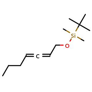 Chemical structure of tert-Butyl(hepta-2,3-dien-1-yloxy)dimethylsilane , AChemBlock AD269042