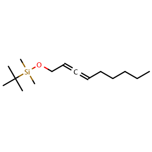 Chemical structure of tert-Butyldimethyl(nona-2,3-dien-1-yloxy)silane , CAS 2684319-43-3, AChemBlock AD269043