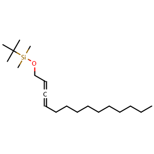 Chemical structure of tert-Butyldimethyl(tetradeca-2,3-dien-1-yloxy)silane , CAS 1027536-18-0, AChemBlock AD269048