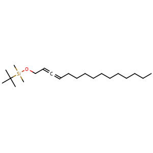 Chemical structure of tert-Butyldimethyl(pentadeca-2,3-dien-1-yloxy)silane , CAS 2684319-46-6, AChemBlock AD269049