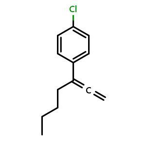 Chemical structure of 1-Chloro-4-(hepta-1,2-dien-3-yl)benzene , CAS 1057675-08-7, AChemBlock AD269058