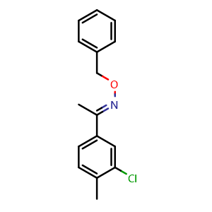 Chemical structure of (E)-1-(3-Chloro-4-methylphenyl)ethanone O-benzyl oxime , AChemBlock AD269174