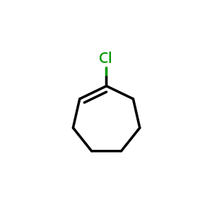 Chemical structure of 1-Chlorocycloheptene , CAS 13294-30-9, AChemBlock AD269181