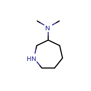Chemical structure of N,N-Dimethylazepan-3-amine , CAS 933733-52-9, AChemBlock AD269194
