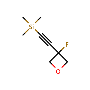 Chemical structure of ((3-Fluorooxetan-3-yl)ethynyl)trimethylsilane , CAS 2813951-94-7, AChemBlock AD269247