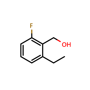 Chemical structure of 2-Ethyl-6-fluorobenzenemethanol , CAS 1355089-04-1, AChemBlock AD269253