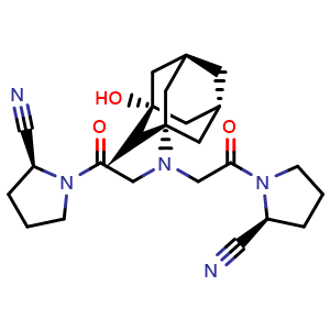 (2S)-1-(2-((2-((2R)-2-Cyanocyclopentyl)-2-oxoethyl)((1R,3R,5R,7S)-3-hydroxyadamantan-1-yl)amino)acetyl)pyrrolidine-2-carbonitrile
