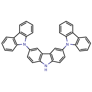Chemical structure of 9'H-9,3':6',9''-Tercarbazole , CAS 606129-90-2, AChemBlock AD269360