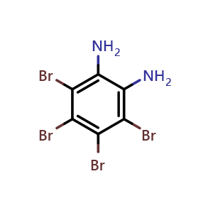 Chemical structure of 3,4,5,6-Tetrabromobenzene-1,2-diamine , CAS 848725-96-2, AChemBlock AD269376